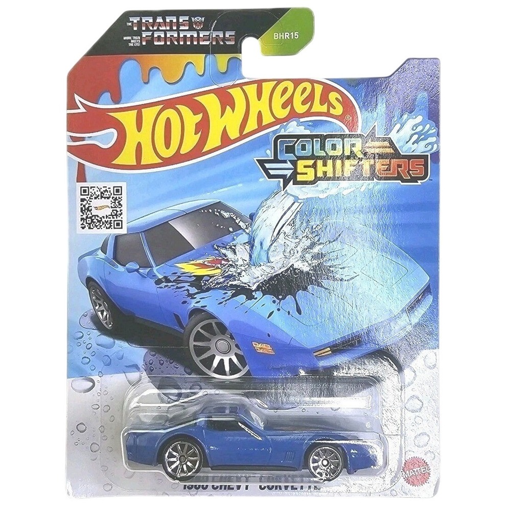Hot Wheels Color Shifters 1980 Chevy Corvette Transformers BHR15 Blue 1:64 NEW